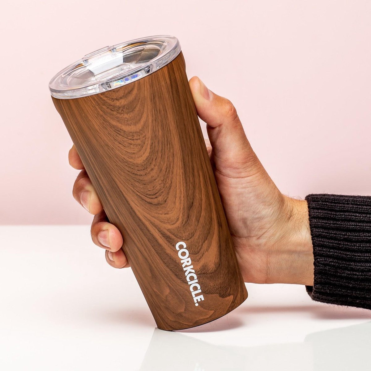 Corkcicle Tumbler 475ml 16oz - Walnut Wood Roestvrijstaal -