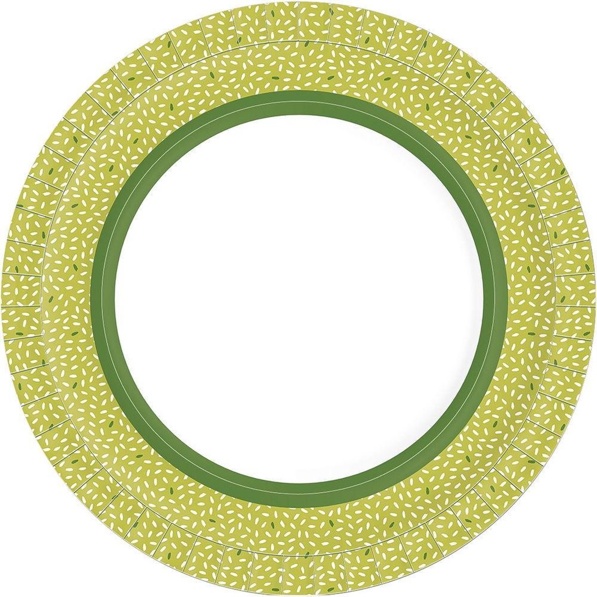 Duni Feestborden Rice 22 Cm Groen/wit 10 Stuks