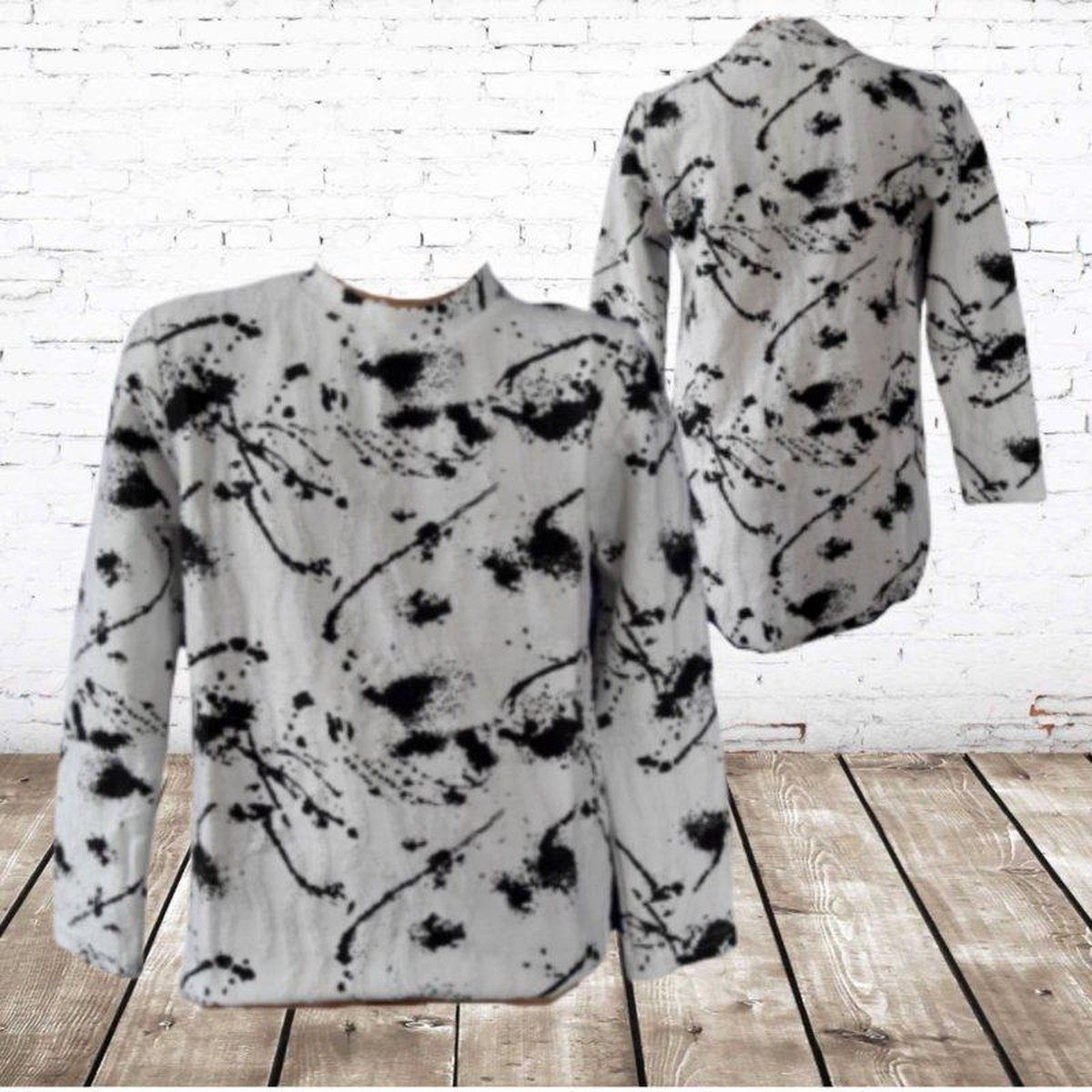 S&C Jongens shirt spetter wit - 110/116