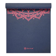 Gaiam - Navy Fleur Marrakesh Yoga Mat - 3mm