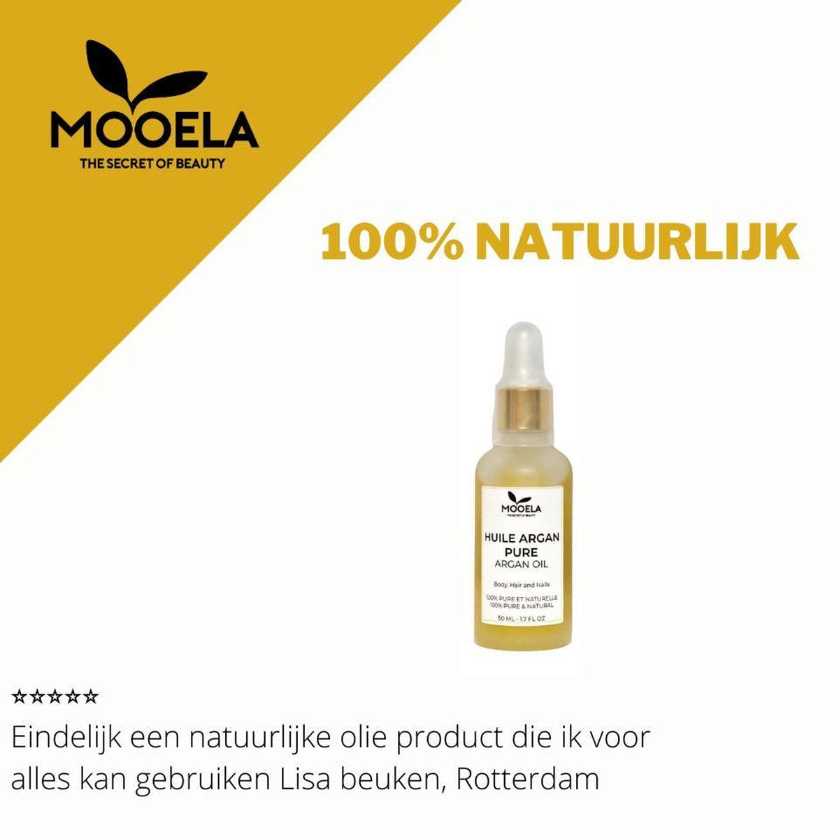 Mooela Arganolie - 50 ml - Voor haar
