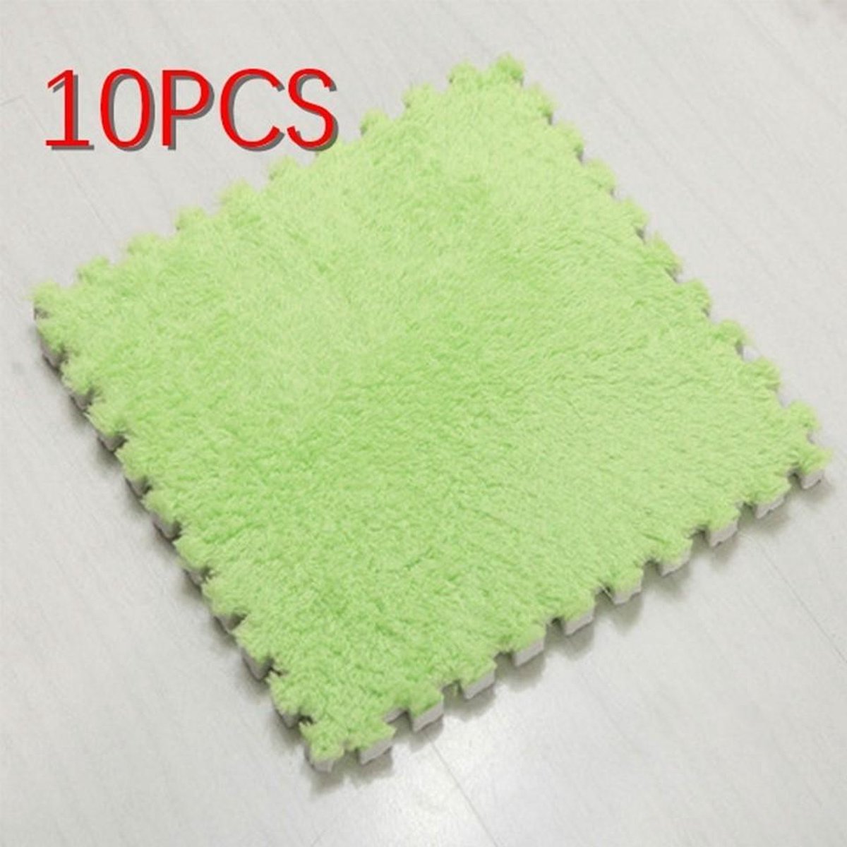Speelmat Baby - Speelmat Foam - Babygym - Speeltapijt - Speelmatten Voor Kinderen - Tapijten Woonkamer - Tapijt Kinderkamer - Groene Kleur - 10 Stuks - 30x30Cm