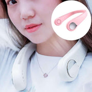 M6 creatieve verstelbare mute hangende nek type elektrische ventilator (roze)