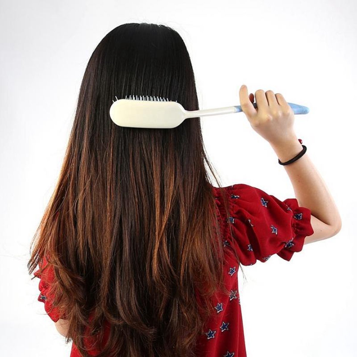 Allernieuwste Lange Steel Haar Borstel - Lange Handgreep - Beperking Handicap Artritis - Ergonomisch - Borstel