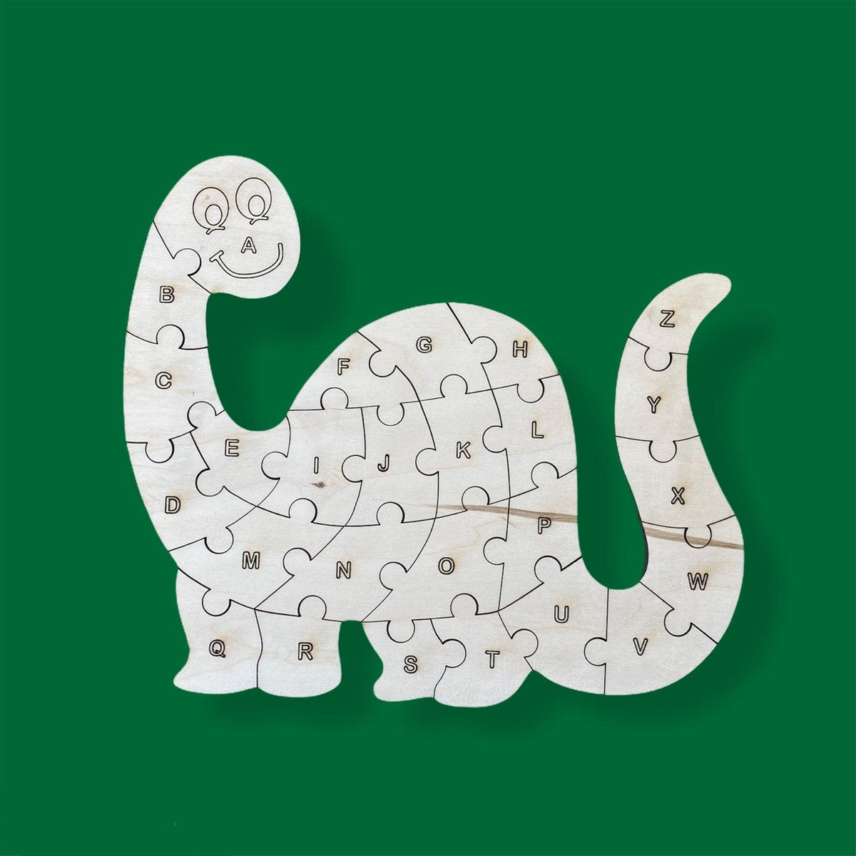 Kinder Puzzel - Hout - Dino - Puzzels - Leren - 24x21 cm - Kinderen - Puzzel - Speelgoed - Ontwikkelen - Kinderen - Kleuter - Peuter - Knutselen - Speelgoed - Jongen - Meisje - Speelgoed Jongens - Speelgoed Meisjes