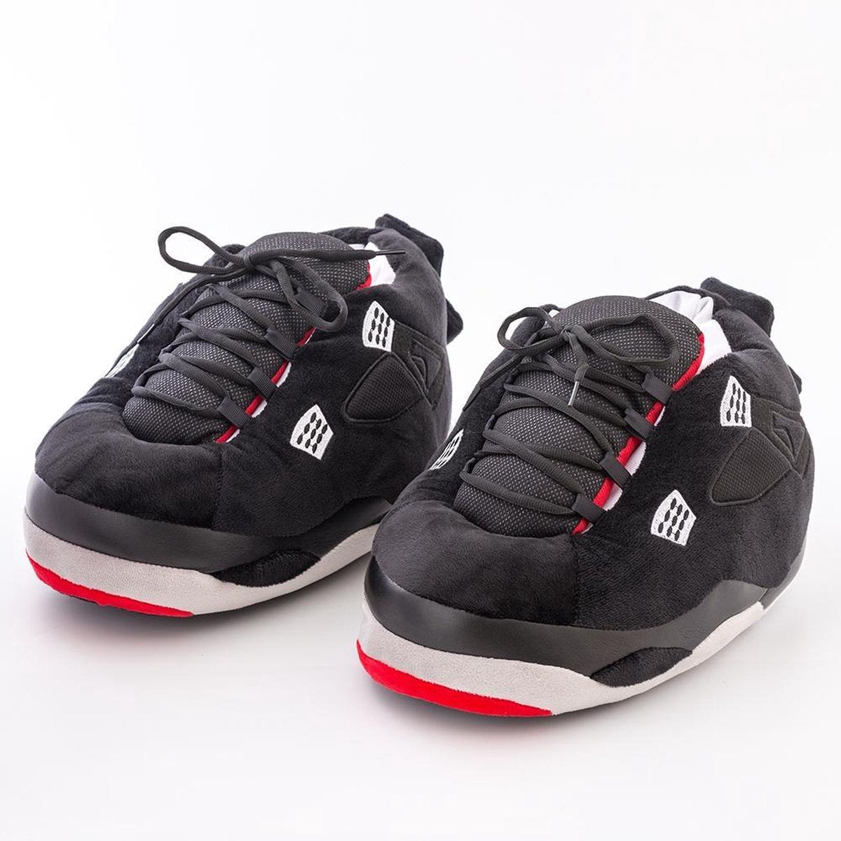 Jordan Air Sneakersloffen - Black - J4 Bred - Sneaker Pantoffels Heren en Dames - Boost 350 - Unisex - Jordan - Maat Onesize