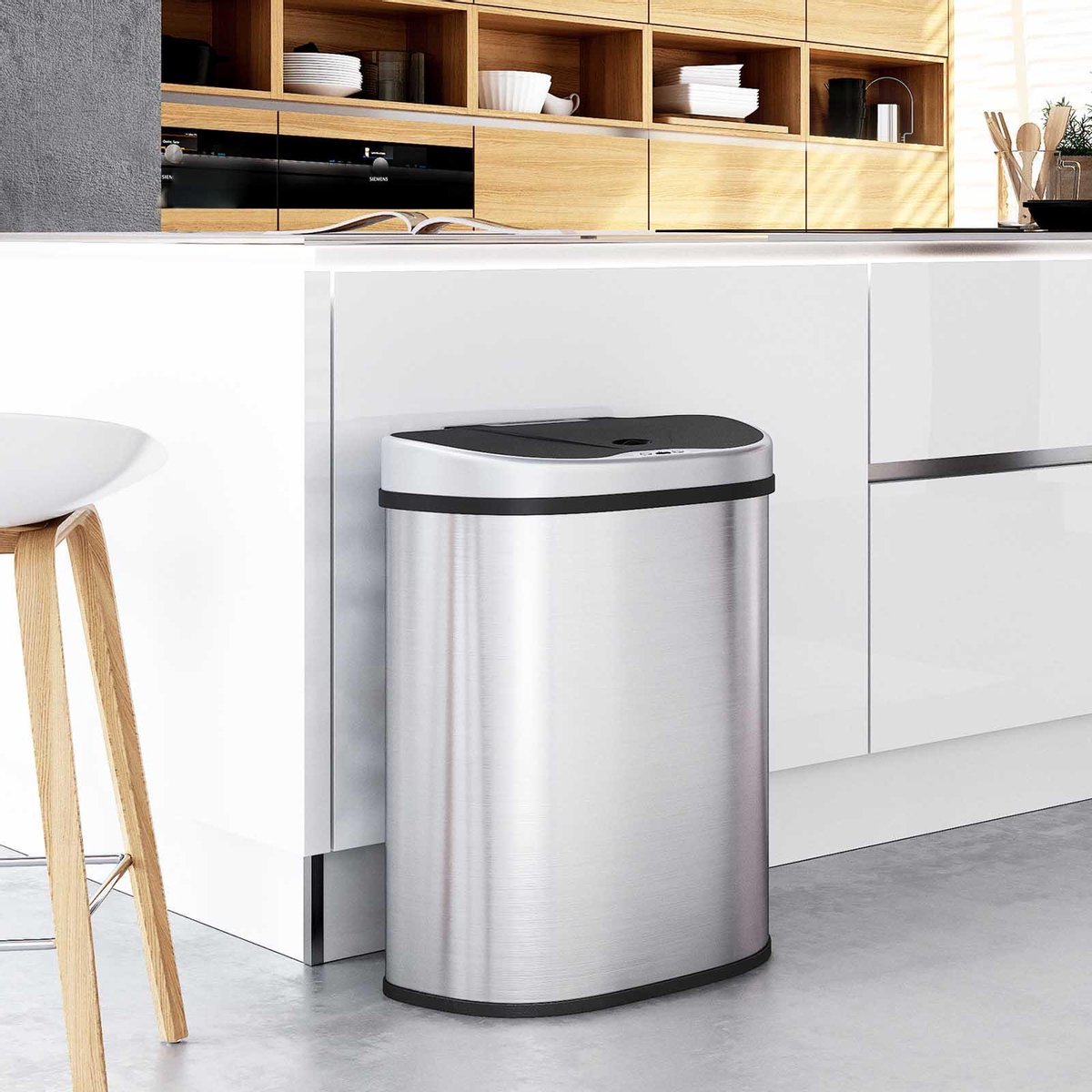 SONGMICS 70L vuilnisbak met sensor