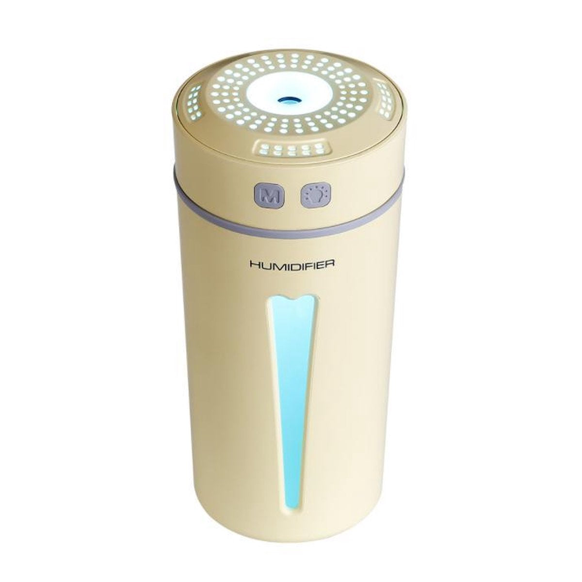 Doodadeals® | Luchtbevochtiger met Aromatherapie | Pastel geel | Luchtbevochtiger Babykamer | Luchtbevochtiger Slaapkamer en Kinderkamer | Luchtbevochtiger Baby | Elektrische Geurverspreider | Pastel geel | 7 LED kleuren