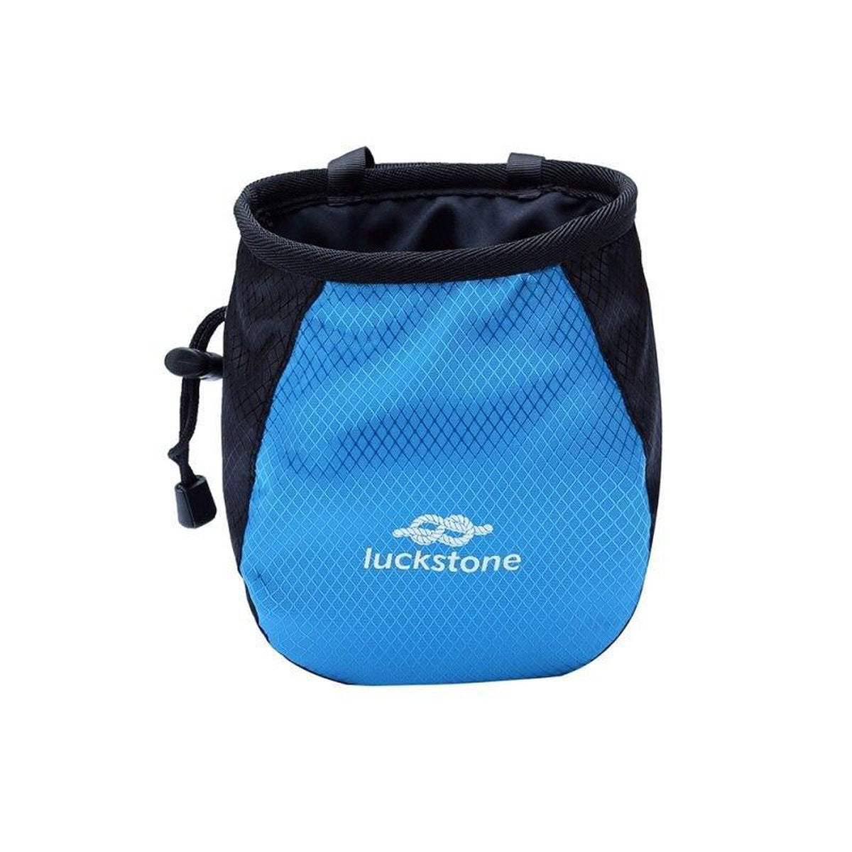 Luckstone Pofzak - Chalk Bag - Kalkpoeder Zak - Pofzak voor boulderen inclusief heupriem - Blauw