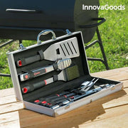 InnovaGoods professionele barbecue gereedschapset - Bbq accesoires - Bbq koffer - Bbq set - Bbq gereedschap - Bbq set koffer - Barbecue koffer - Bbq kofferset - Bbq gereedschapset koffer - Barbecue set - Bbq accesoires set - Barbecue set
