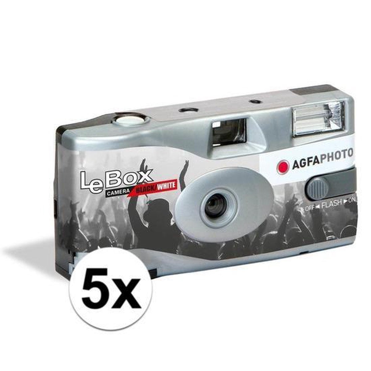 5x Bruiloft/huwelijk wegwerp camera met flitser en 36 zwart/wit fotos - Vrijgezellenfeest zwartwit fotos weggooi fototoestel