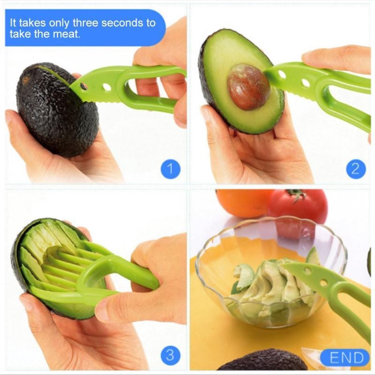 Avocado/fruit snijder - vaatwasserbestendig