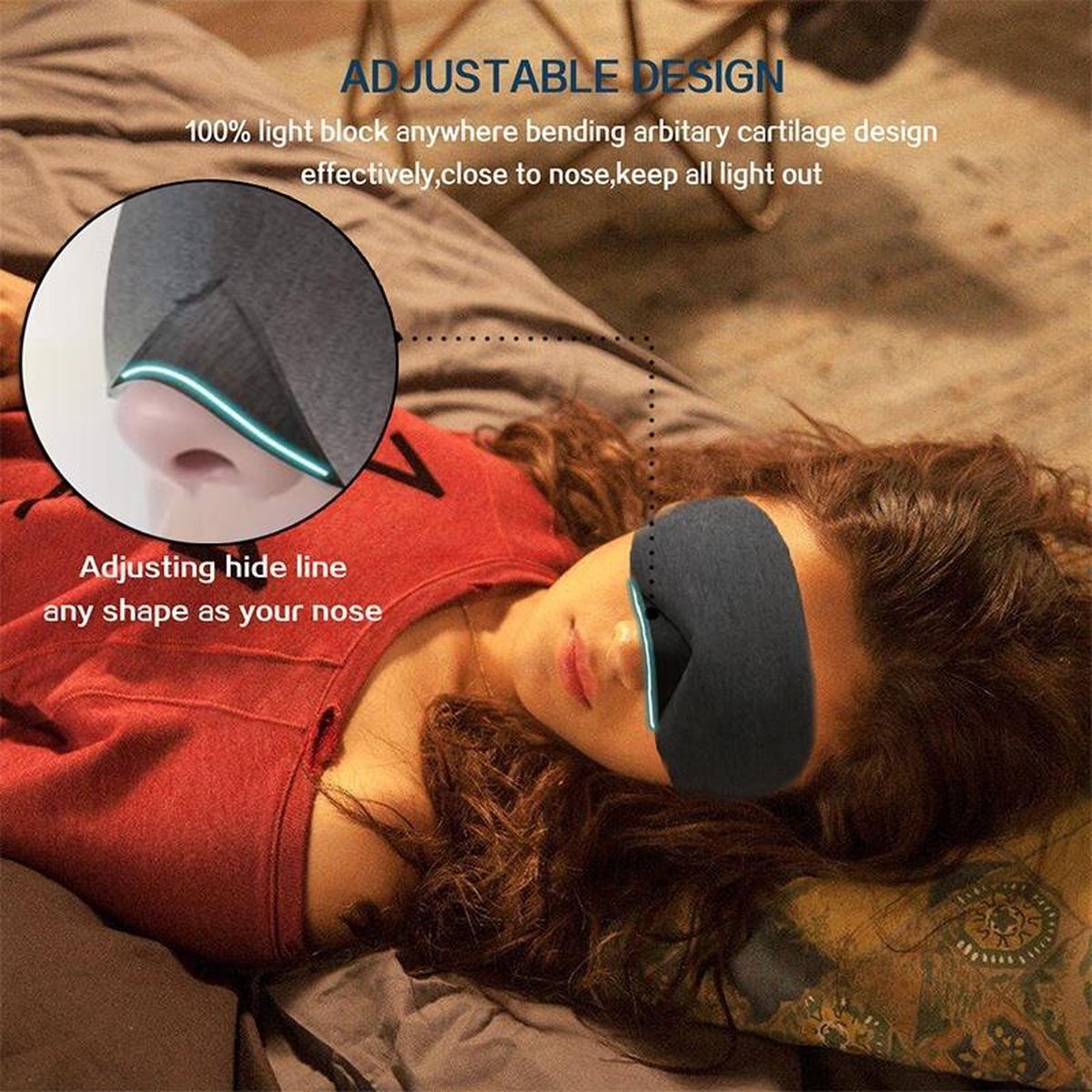 Verstelbare Slaapmasker - Zwart