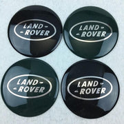 Set van 4 Land rover stickers 57mm - Velgen - Winterbanden - Velg - All season banden - Naafdoppen -Naafkappen -Ontvochtiger - Ruitenkrabber - Vorst - Regen - stickers - logo - embleem