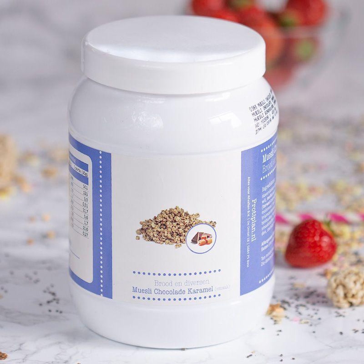 Protiplan | Voordeelpot Muesli Chocolade Karamel | 1 x 450 gram | Perfect voor een koolhydraatarm ontbijt of lunch