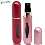 MaxedMore Navulbare Parfumverstuiver 5ml Rood & Donkerroze - 65 Keer Spraybare Parfum Verstuiver - Hervulbaar Tasverstuiver voor Parfum - Meeneem Mini Geur Flesje voor op Reis - Lipstick Formaat Navulbaar Parfumflesje