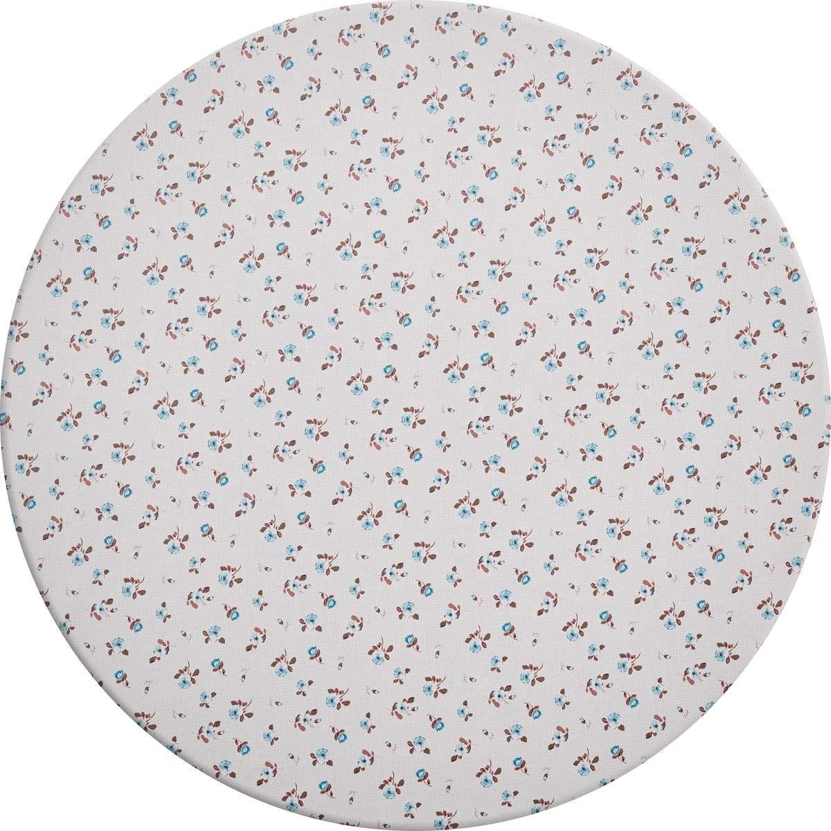 MixMamas Rond Tafelzeil - Ø 140 cm - Roosjes - blauw