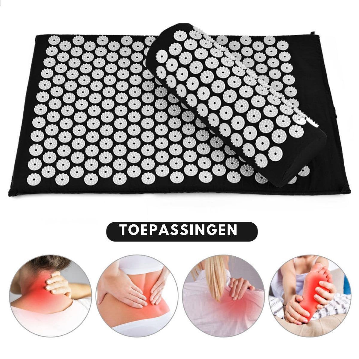 Spijkermat - Acupressuur mat - Met Kussen - Met Handige Draagtas - Toegang Spotify Playlist