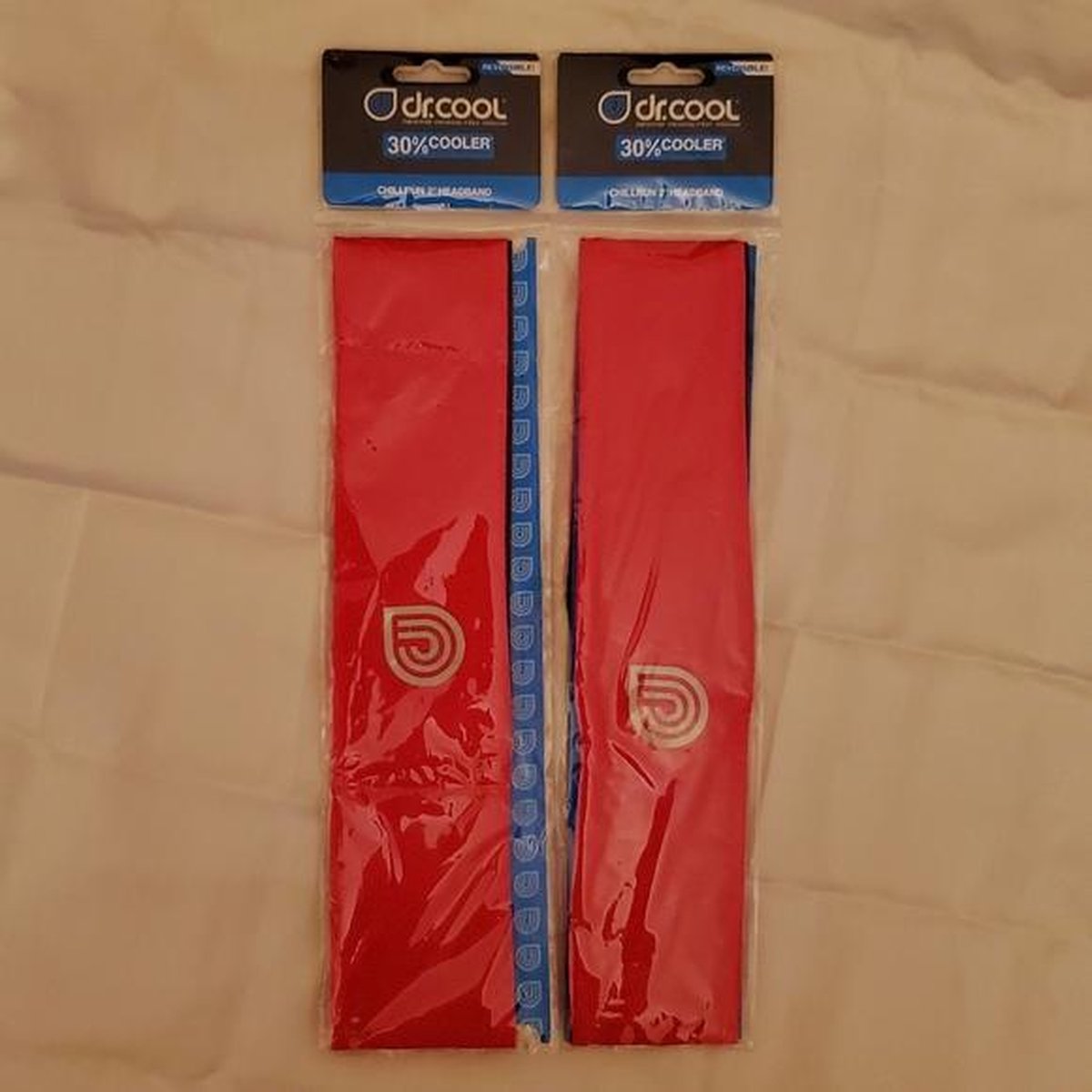 Hoofdband koeling unisex Rood
