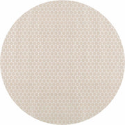 MixMamas Rond Tafelkleed Gecoat Jacquard - Ø 160 cm - Linnen Stippen - Beige