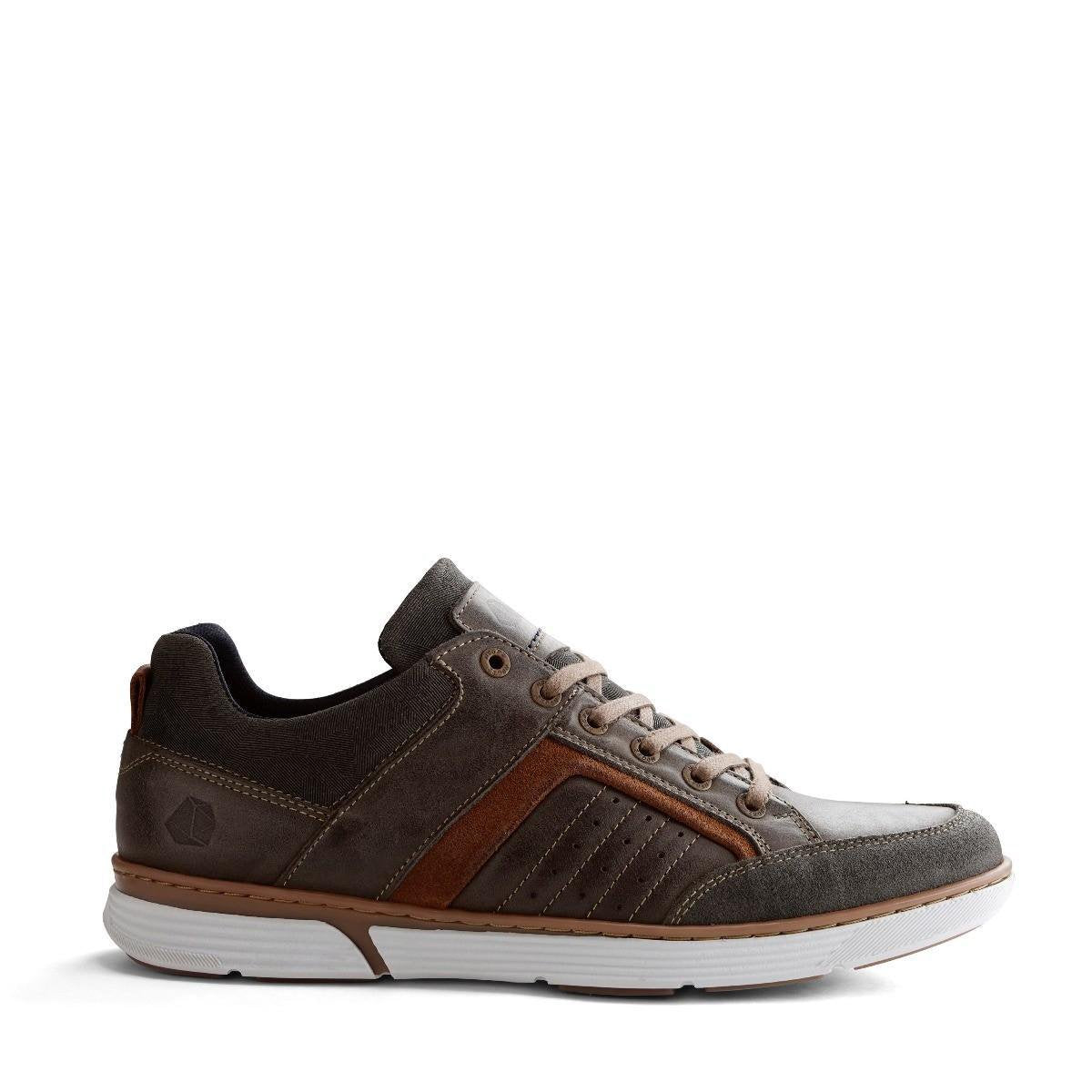 NoGRZ A.Balat - Sportieve leren herensneaker - Taupe - Maat 40