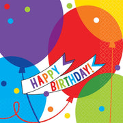 36 Beverage Napkins Balloon Bash 25 x 25 cm