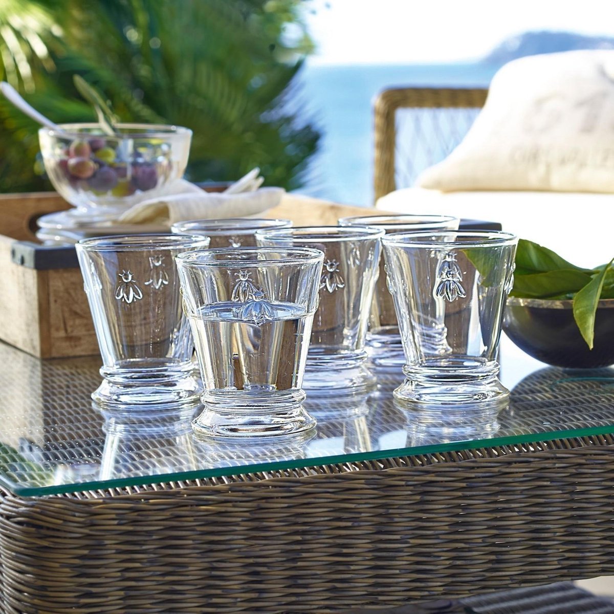 LOBERON Waterglazen set van 6 Abeille helder