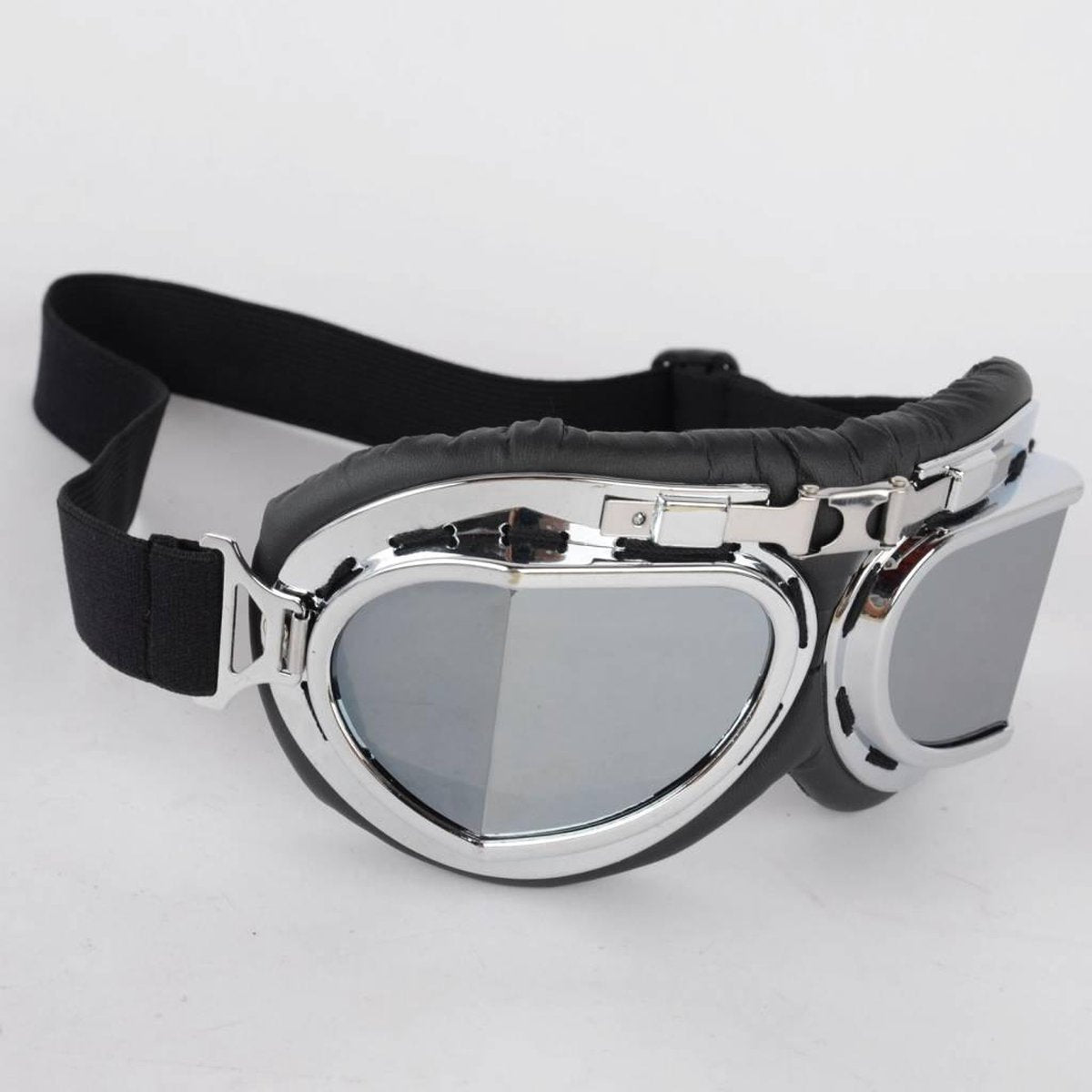 CRG chrome pilotenbril - zilver reflectie glas
