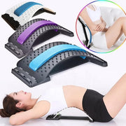 Chibaa Backstretcher Voor Rugklachten Met Zachte Massage Pads |Backstretcher Voor Rugklachten |Comfortabele Back Stretcher met Zachte Massage Pads |Drukpunt Massage |Verstelbare Rugstretcher | Massage Apparaten | Rug Massage |Pilates | Yoga |Musthave
