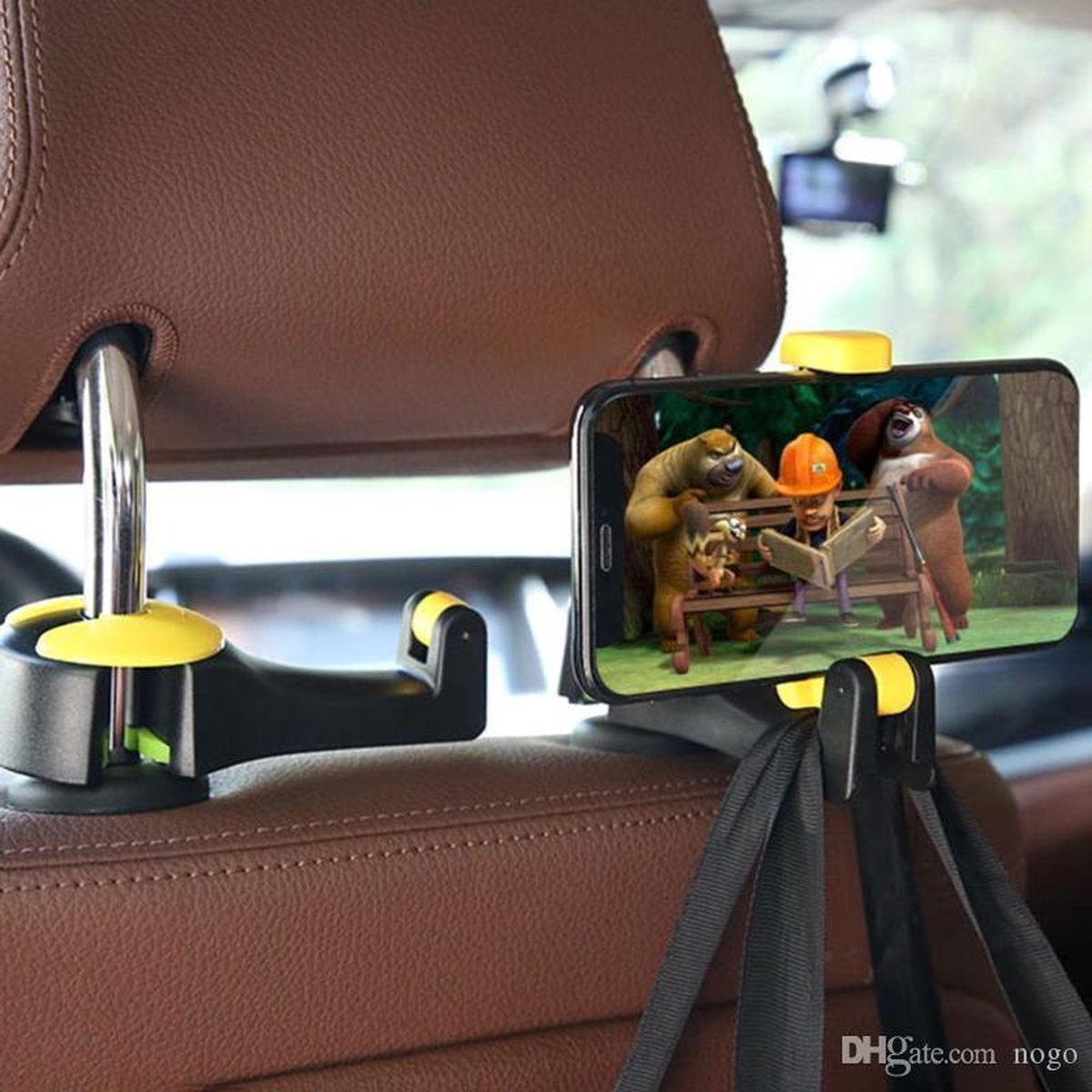 Doodadeals® | Phoneholder AutoStoel met kleding/tas Haakje | multicolor