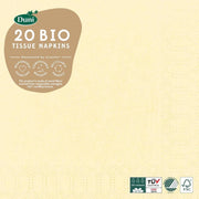 Duni Servetten Bio 3-laags 33 X 33 Cm Papier Crème 20 Stuks