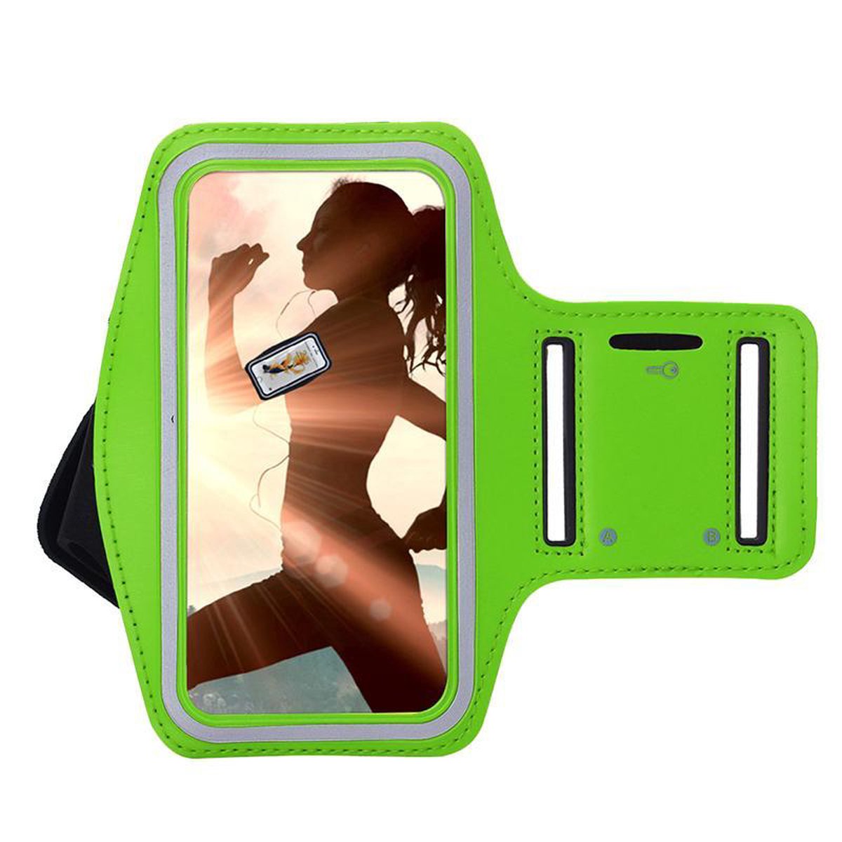 Pearlycase Sportarmband Hardloopband Groen voor Huawei P Smart Z