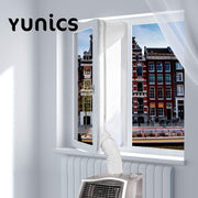 YUNICS® Raamafdichting Airco - Airco - Raamafdichting Voor Mobiele Airco - Geschikt Voor Alle Mobiele Airco's - Inclusief Bijgeleverde Nederlandstalige Handleiding - Transparant - Wit