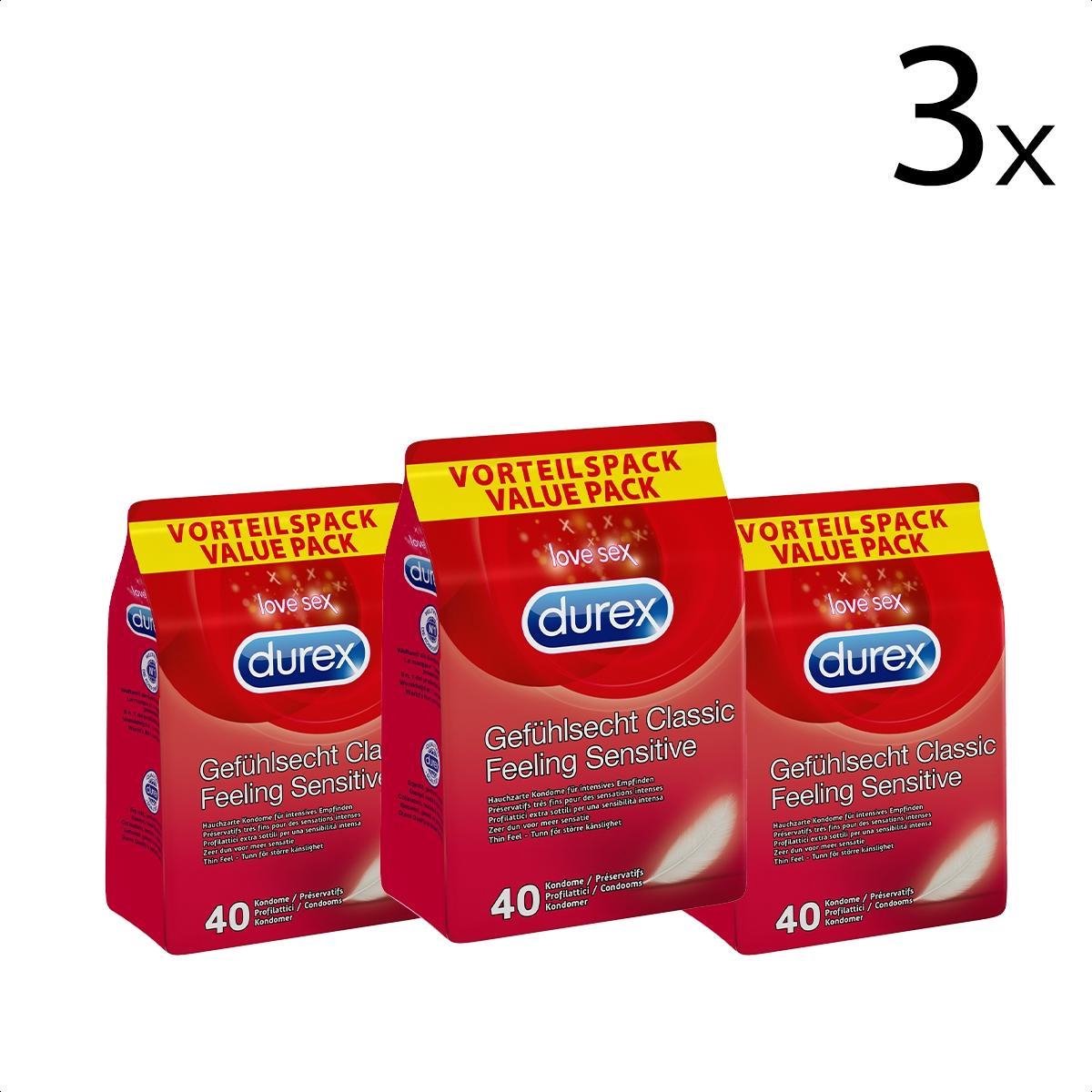 Durex Condooms Feeling Sensitive 40st x3