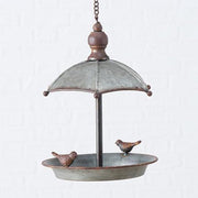 Vogelbadje Sarina van zink aan ketting