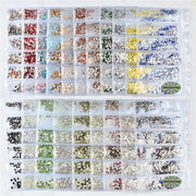 DD Nails Cosmetics - Rhine Crystal - 6 maten in een zakje - 1440 st. - Zilver