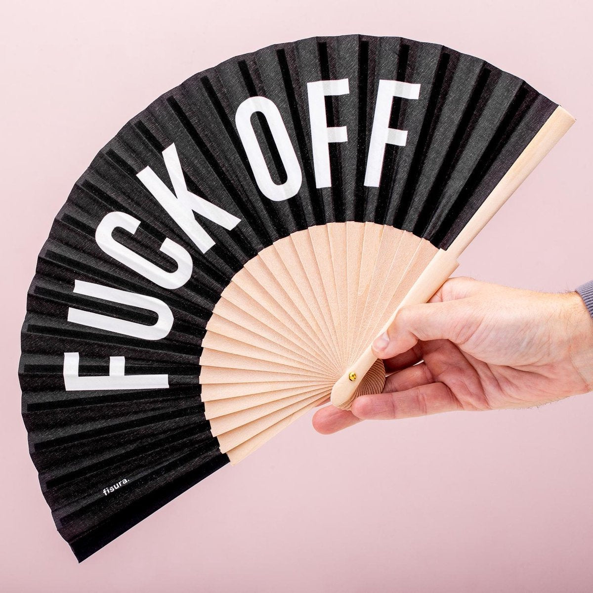 Fisura Houten Waaier - Fuck Off