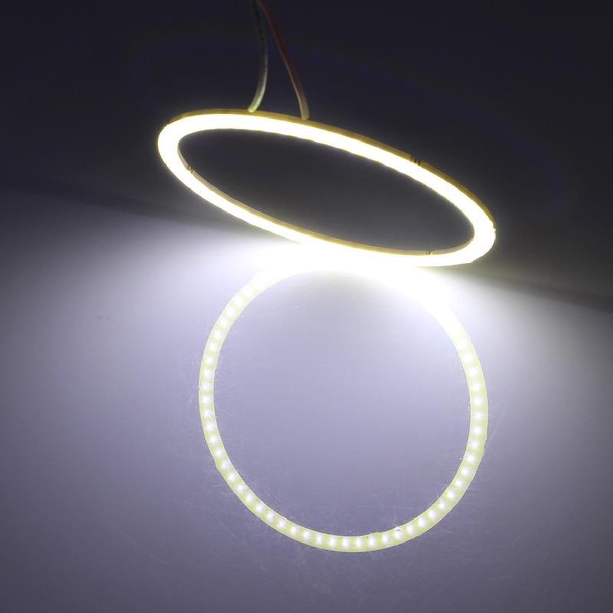 60mm 5W 180LM Angel Eyes cirkels auto koplamp wit licht COB LED verlichting voor voertuigen
