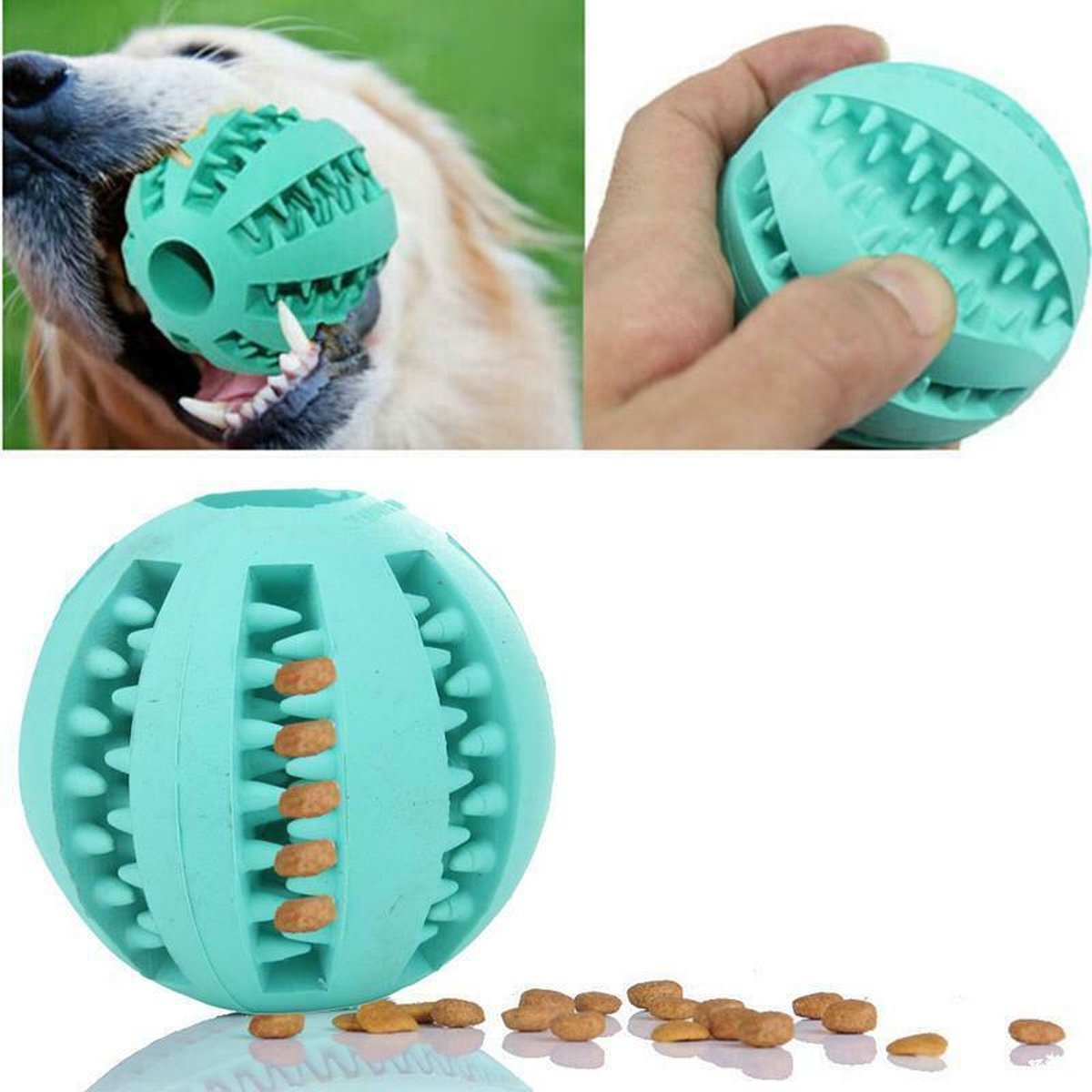 Gdsbrands© - Honden Speelgoed - Hondenspeeltjes - Hondenbal - Hondenspeelgoed - Honden Speelgoed Intelligentie - Snackbal Hond - Honden Bal - Kauwspeelgoed Hond - Groen