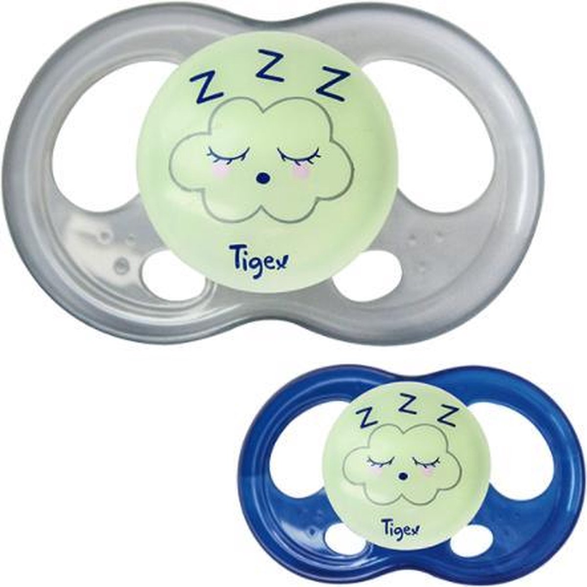 TIGEX 2 Fopspeen SOFT TOUCH NIGHT Siliconen 18-36M