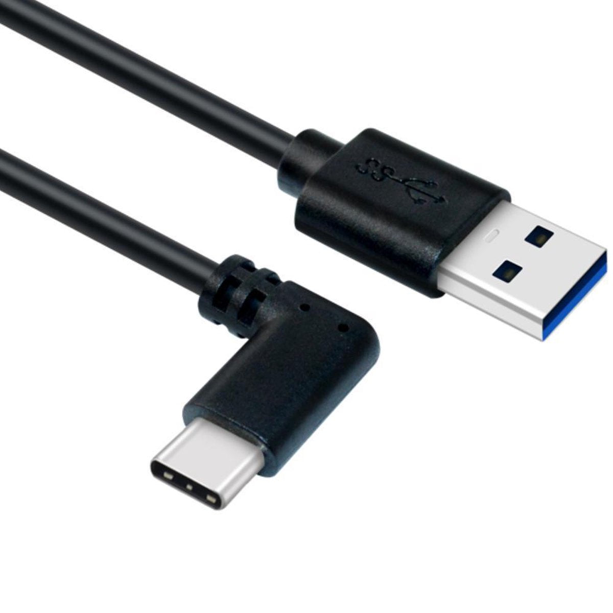 USB C kabel | C naar A | Haaks | Zwart | 2 meter | Allteq