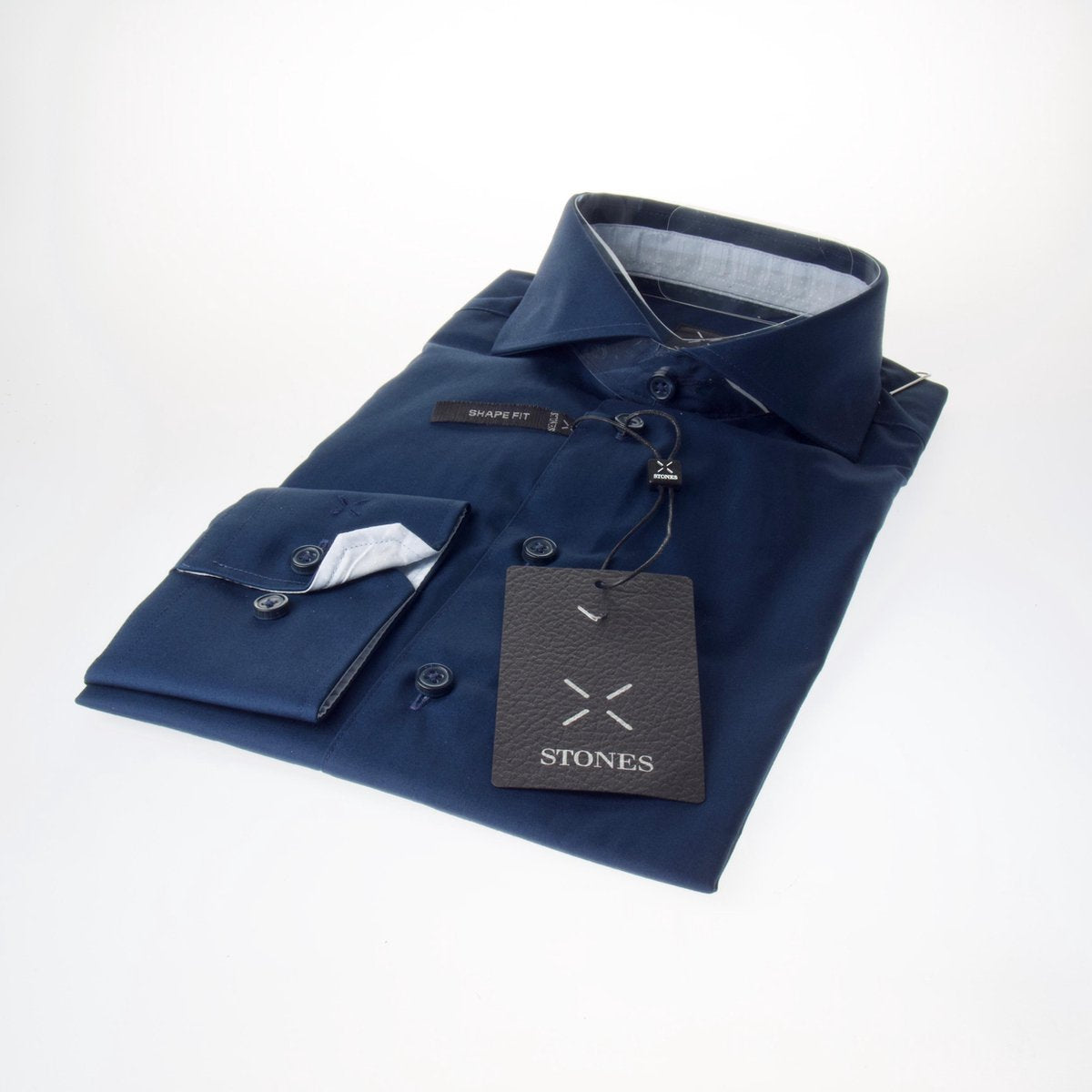 Stones Shark Overhemd – Heren – Blauw - Maat 40