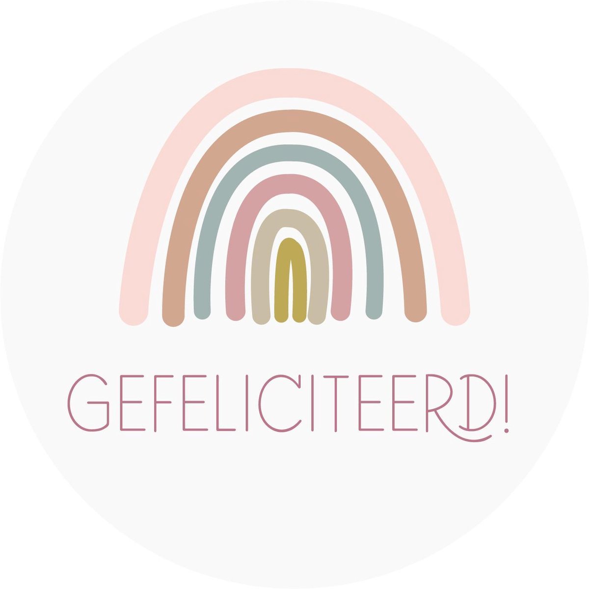 Verjaardag raamsticker ''REGENBOOG'' rond - Decoratie feest - Raamsticker - Gefeliciteerd - Regenboog - Verjaardag