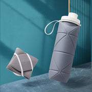 TDR - Outdoor draagbare opvouwbare waterfles grijs 600ML