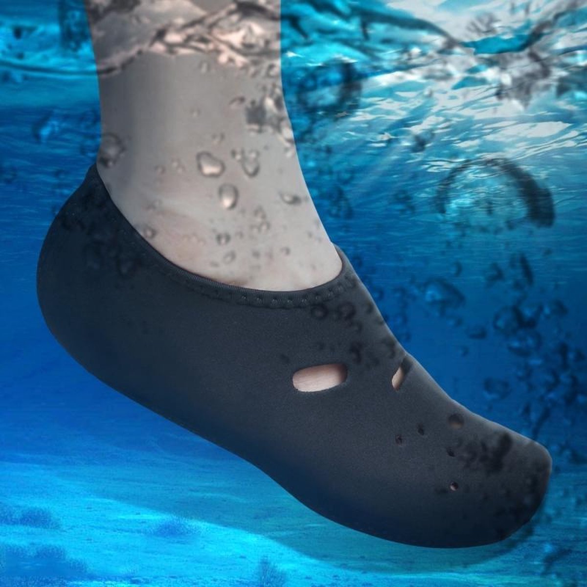 Comfortabel en antislip 3 MM duiken sokken ademend water zwemmen aan het strand zwemmen sokken maat: XS (33-34)(Black)