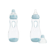 Difrax Anti-Colic Handgreep Babyfles Natural - 240 ml - Blauw - 2 stuks