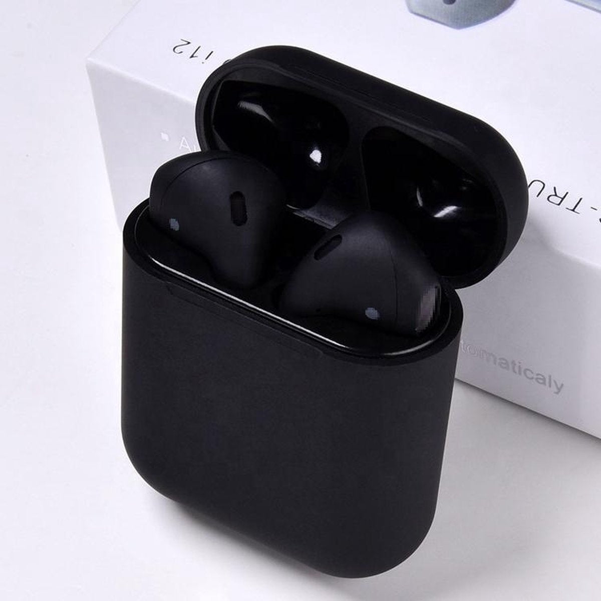 i12 TWS Volledig Draadloze Oordopjes Bluetooth Oortjes Draadloos Met Oplaadcase 2020 -Universeel - Mat zwart