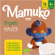 Mamuko biologische pap 4+ mnd - haver (4 x 240 gr.)
