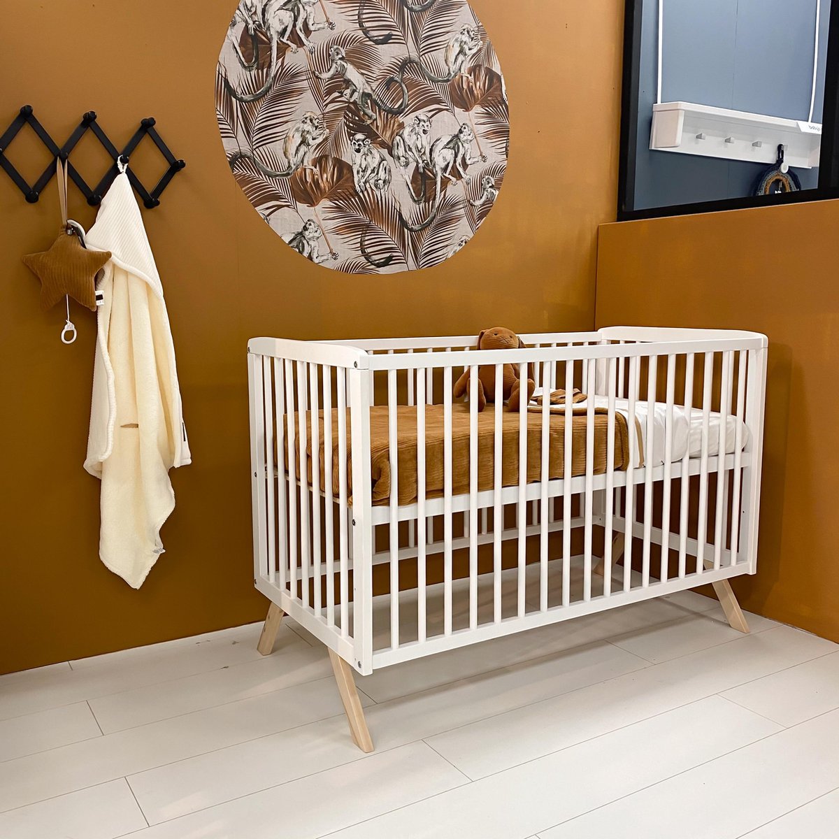 Cabino Baby bed Teresa met Verstelbare bodem Wit 60 x 120 cm