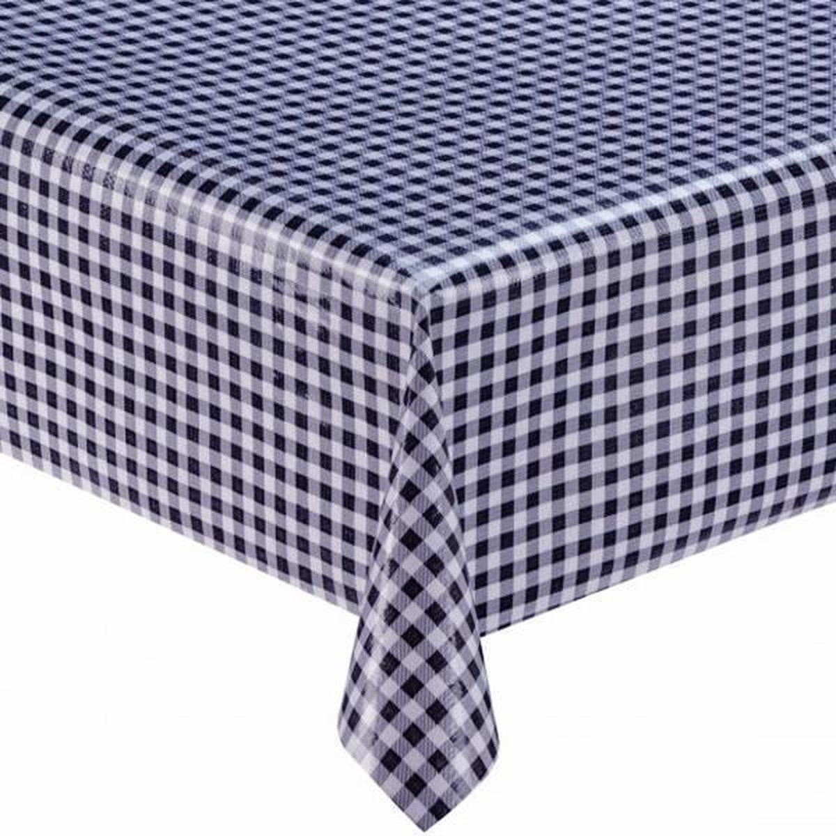 MixMamas Tafelzeil Ruitje -120 x 180 cm - Donkerblauw marine